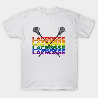 Lacrosse Rainbow T-Shirt